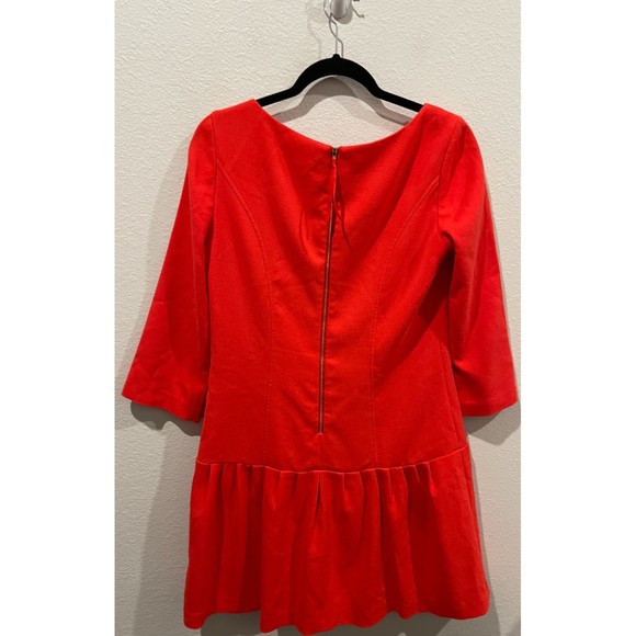 ELIZA J Red 3/4 Sleeve Zipper Back Mini Dress - Picture 3 of 3